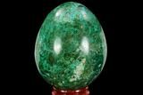 Polished Chrysocolla & Malachite Egg - Peru #108807-1